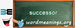 WordMeaning blackboard for successor